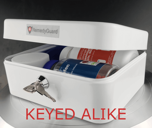 Personal Keyed Medication Lock Box - KEYED ALIKE